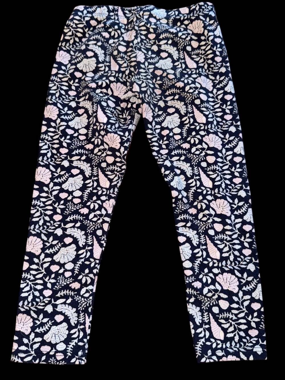 Vineyard Vines Girls Floral Shell Print Leggings Size 3T